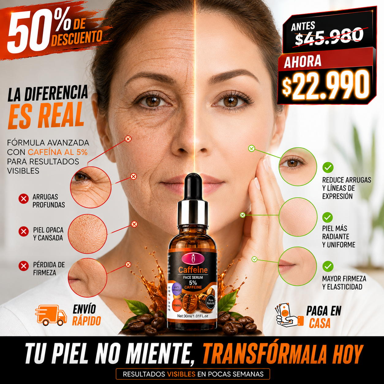 CafféGlow™ – Hidratación Profunda y Luminosidad Instantánea