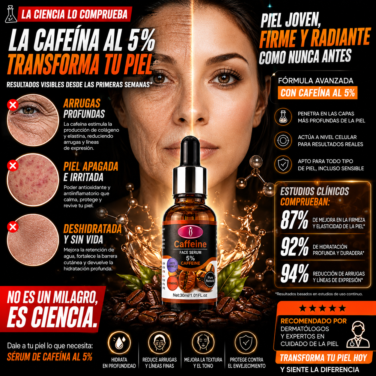 CafféGlow™ – Hidratación Profunda y Luminosidad Instantánea