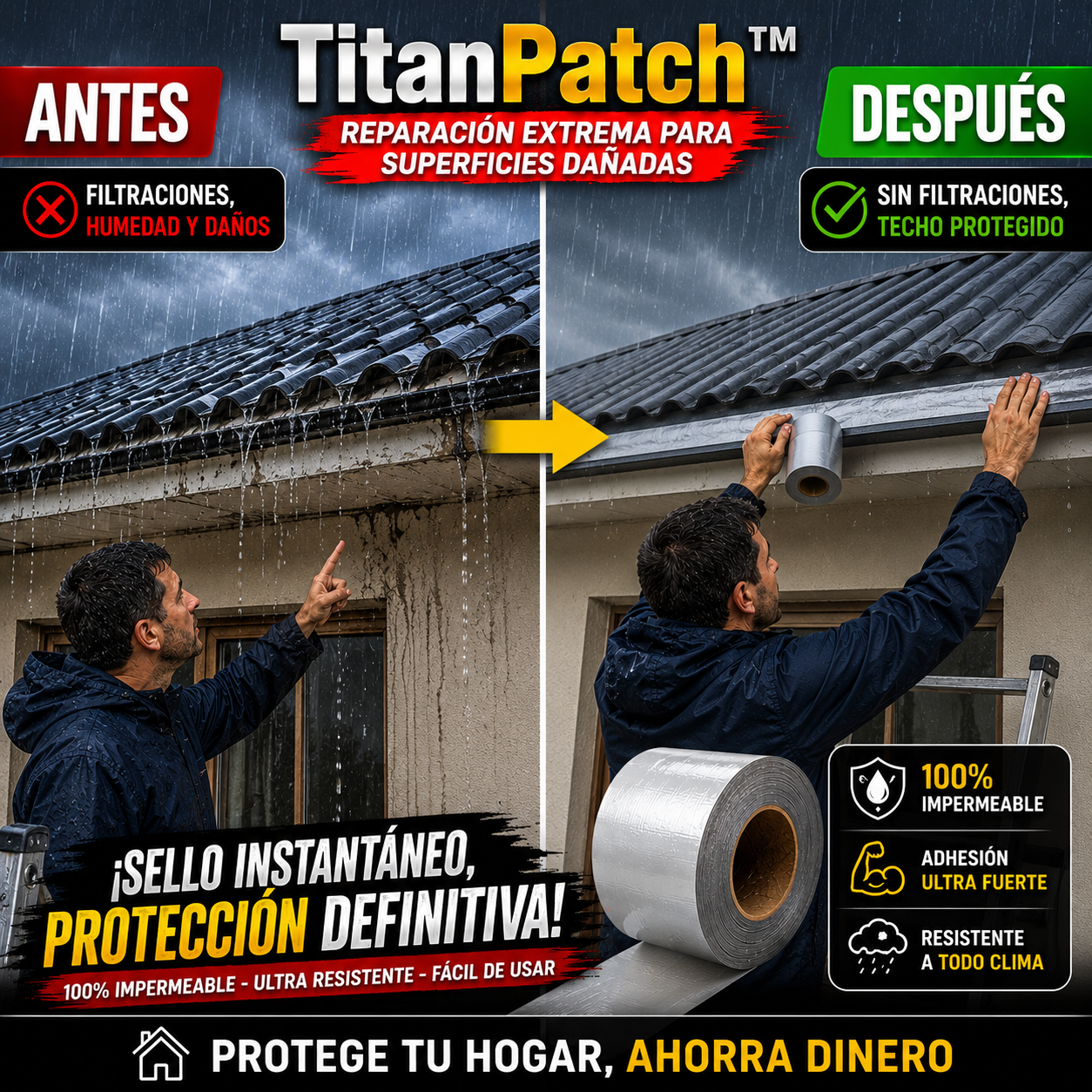TitanPatch™ - Reparación extrema para superficies dañadas