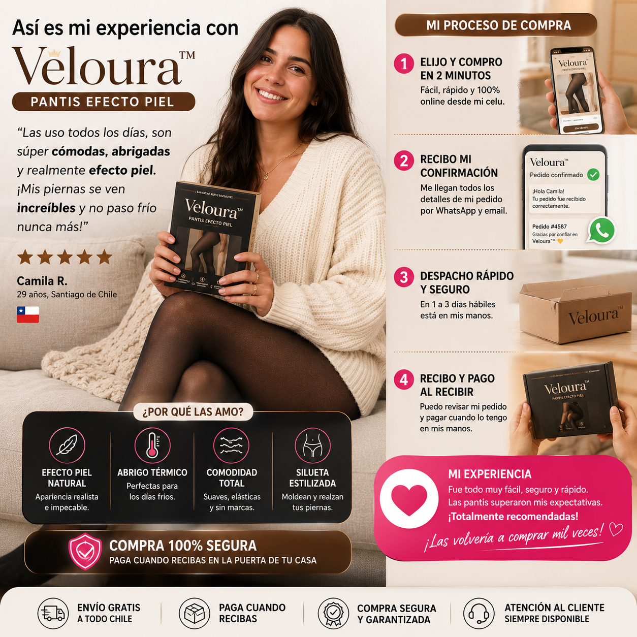 Veloura™ – Efecto piel natural, abrigo térmico y piernas estilizadas