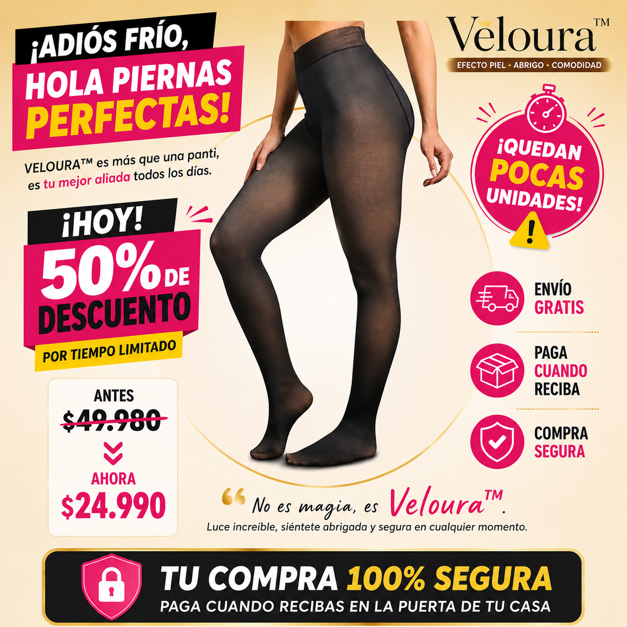 Veloura™ – Efecto piel natural, abrigo térmico y piernas estilizadas