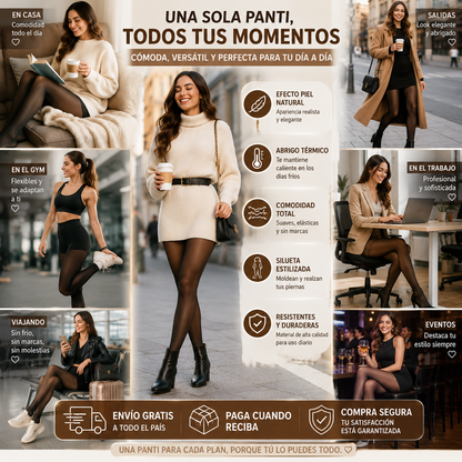 Veloura™ – Efecto piel natural, abrigo térmico y piernas estilizadas